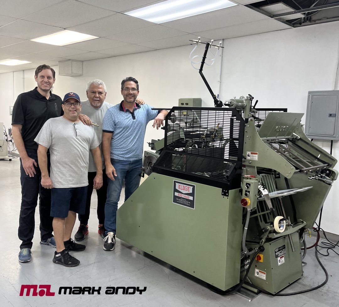 MarkAndyInc's tweet image. Last month, @BellakColor took ownership of this #Kluge EHD to #hotfoilstamp, #emboss, and #diecut custom paperboard folding cartons for #pharma, #cosmetics, foods, #spirits, #cannabis, consumer goods, and more. #ThankYou for putting your trust in us, Bellak! #HereWeGrowAgain