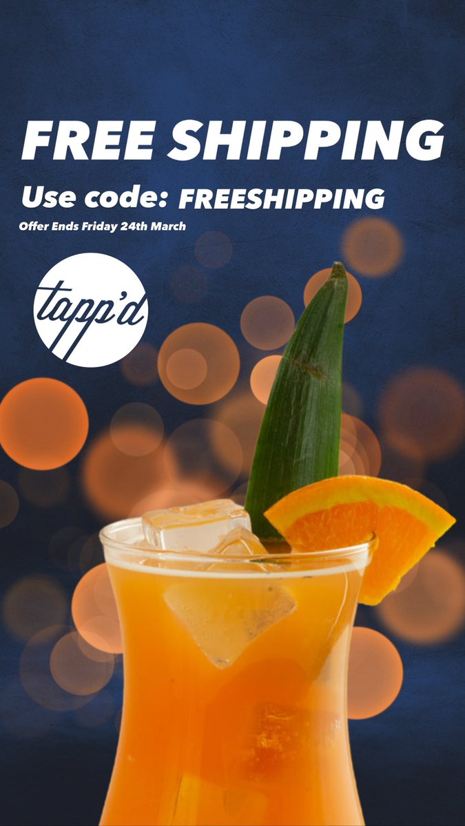 Free shipping until Friday!
Use code: FREESHIPPING 

TappdCocktails.com

#TappdCocktails #Essex #FreeShipping #Discount