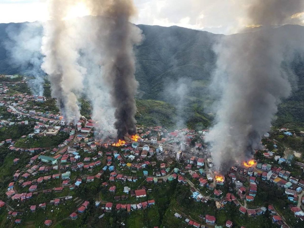 TTFR__Myanmar's tweet photo. According to Data For Myanmar, about 1485 residential properties have been set ablaze by Myanmar military armed forces in Chin state since  they usurped the power.  #2023Mar21Coup #CrimesAgainstHumanity #WhatsHappeningInMyanmar https://t.co/kJSeLxQqmf