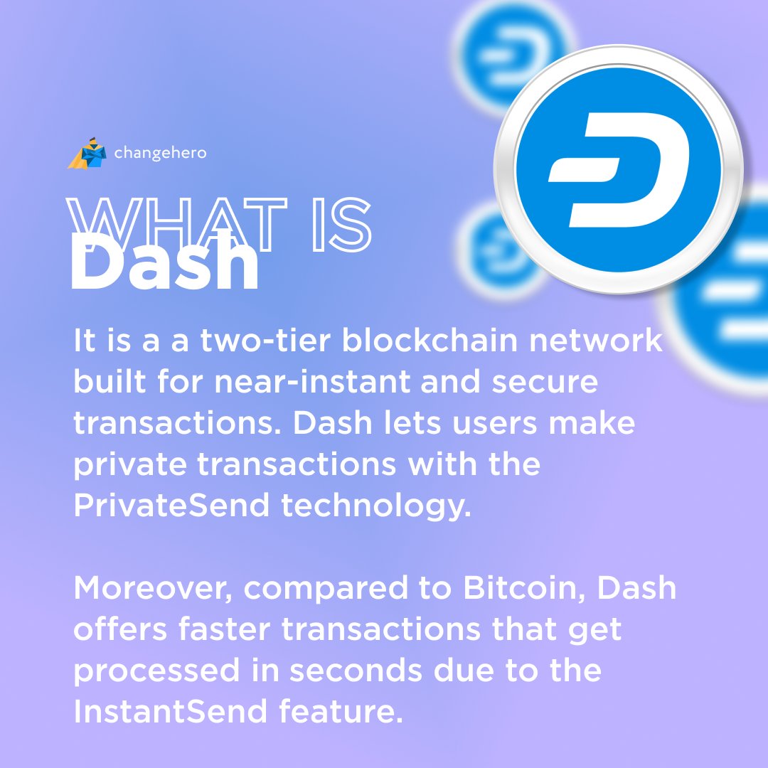 Changehero_io's tweet photo. Let’s explore @Dashpay 🚀

Launched in 2014, today's market cap is over $600 mil! Dash provides instant transactions and takes care of users' privacy. Its security feature protects against 51% of cyberattacks.

Swap $DASH at the Best Rate 👇
https://t.co/l3goNNB6Tj

#CHInsights https://t.co/VGzzNKAqnn