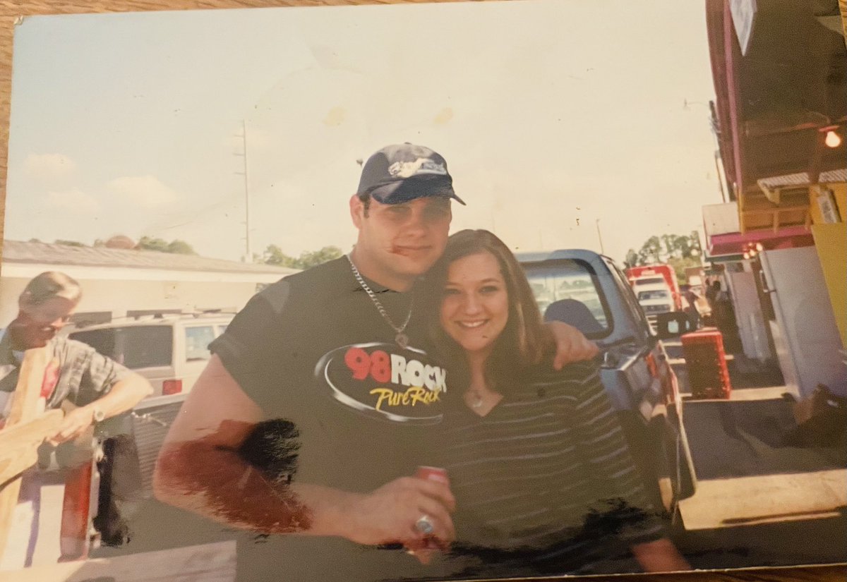 CoastRebDMR's tweet photo. Going through boxes of in the guest room and came across this 💎 10th grade me with a Todd Harrell of @3doorsdown 💙. This photo definitely went through Katrina lol. Thanks to Todd for always coming in clutch with CPR Fest tickets. And yes my hair is brown 🤣 #circa2000 https://t.co/FC15ui5QaR