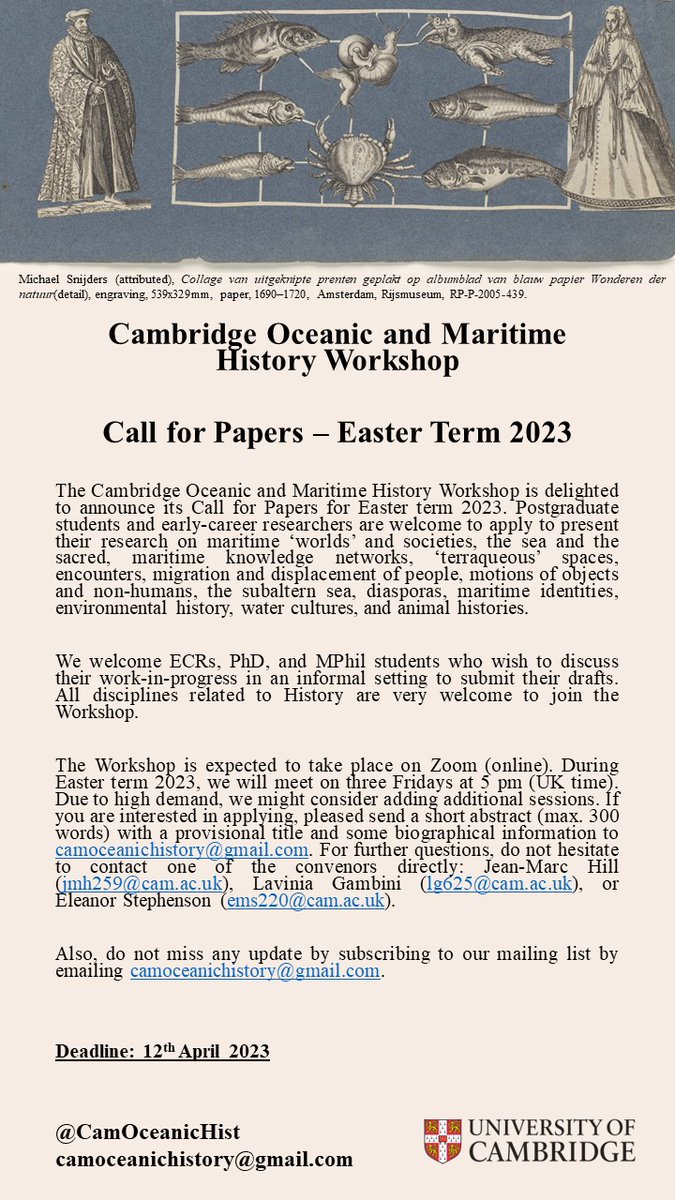 Cambridge Oceanic and Maritime History Workshop ⚓️ tweet media