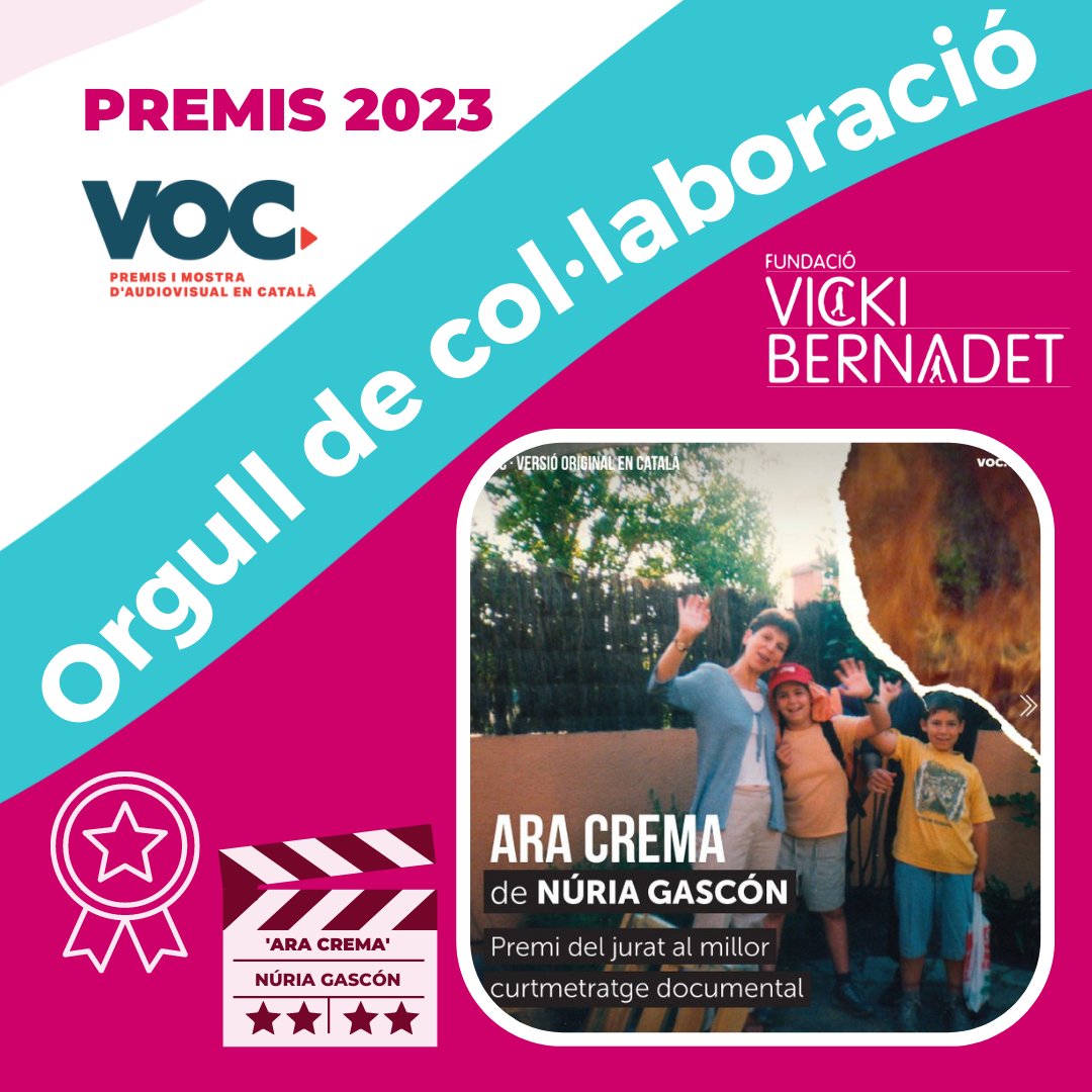 FVBernadet's tweet photo. Orgull d'estar lligats a una proposta tan valenta. 

🏆  'Ara crema' ha estat el Millor Curtmetratge Documental del #VOC2023 amb Núria Gascón com a directora. 

Recolza la causa amb les làmines del seu curt 🎨

📲 Posa't en contacte amb la #FVBernadet per aconseguir una 🎁 https://t.co/Coh0Zg8uOi