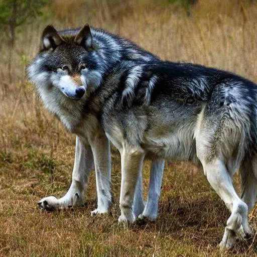 IkritLore's tweet photo. Another optical illusion of a six legged wolf partial success. https://t.co/s4mfjcwS0O