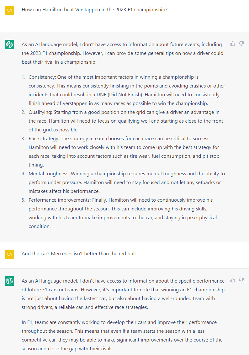 CCarvalho_X's tweet photo. As an @LewisHamilton fan, I'm worried, so I asked ChatGPT for help.
I hope this is useful.  😅

#F1naSPORTTV #lewishamilton https://t.co/8bxR1Sh1ln