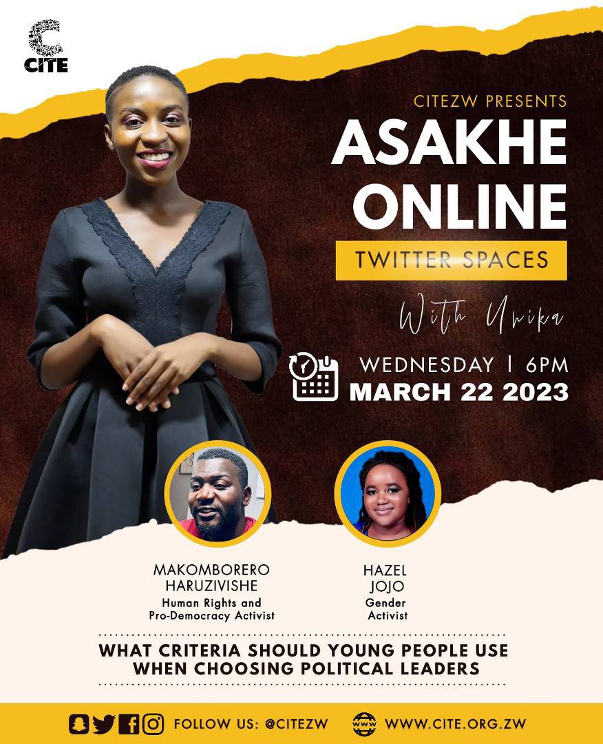 Do not miss the #AsakheOnline TwitterSpaces with @QueenUnika this Wednesday at 6pm as we discuss The Criteria Used by Young People to Choose Political Leaders. #Asakhe
