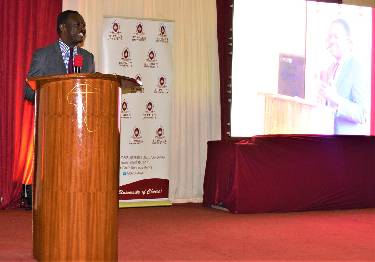 KSGKenya's tweet photo. 1/2  KSG Director General Prof. Ludeki Chweya has emphasized the significance of alumni to an institution. They are among the most valuable assets for an institution. He was speaking at St. Paul’s University (SPU) Alumni Dinner at Desmond Tutu Hall, March 17, 2023. https://t.co/XPZ5mLO1x3