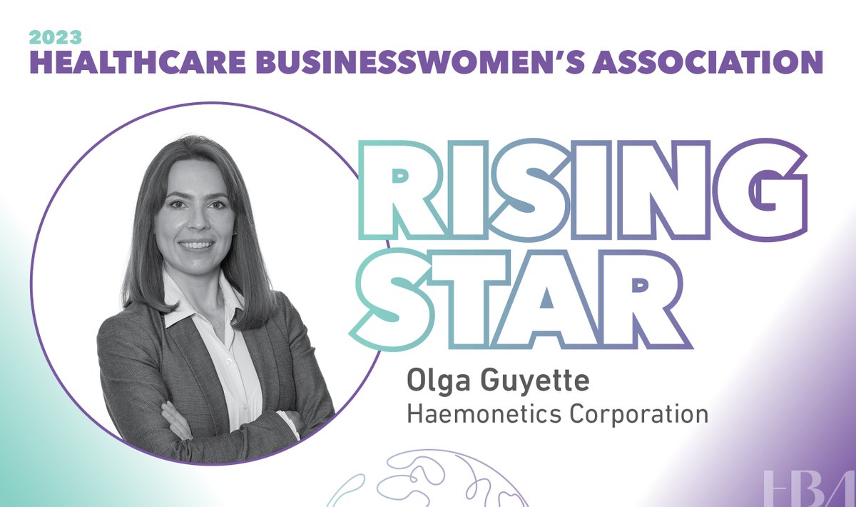 HaemoneticsCorp's tweet photo. Proud to see our Senior Director of Treasury and Investor Relations, Olga Guyette, recognized as a 2023 @HBA Rising Star for her leadership, passion and ability to #MakeItMatter: https://t.co/vdbsb9z5m9 #HBAWOTY23 #Haemonetics #HBAimpact https://t.co/InW1hD8BHt