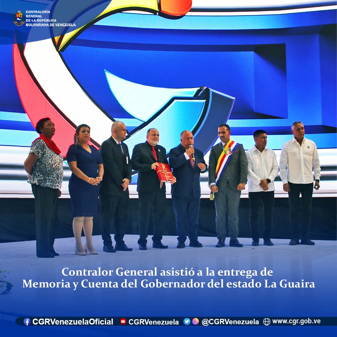 Desde el majestuoso Complejo Deportivo, Turístico y Cultural José María Vargas en Maiquetía, el Contralor General asistió en la entrega de Memoria y Cuenta del Gobernador del estado La Guaira.
bit.ly/42whj0g