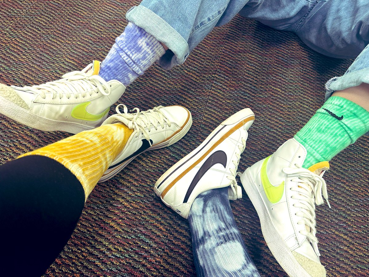 KatieButzuOT's tweet photo. Rocking out mismatched socks for World Downs Syndrome Awareness day 🧦 @BAISD #baisd #therapy #InclusionMatters https://t.co/SdvlOUD2ZA