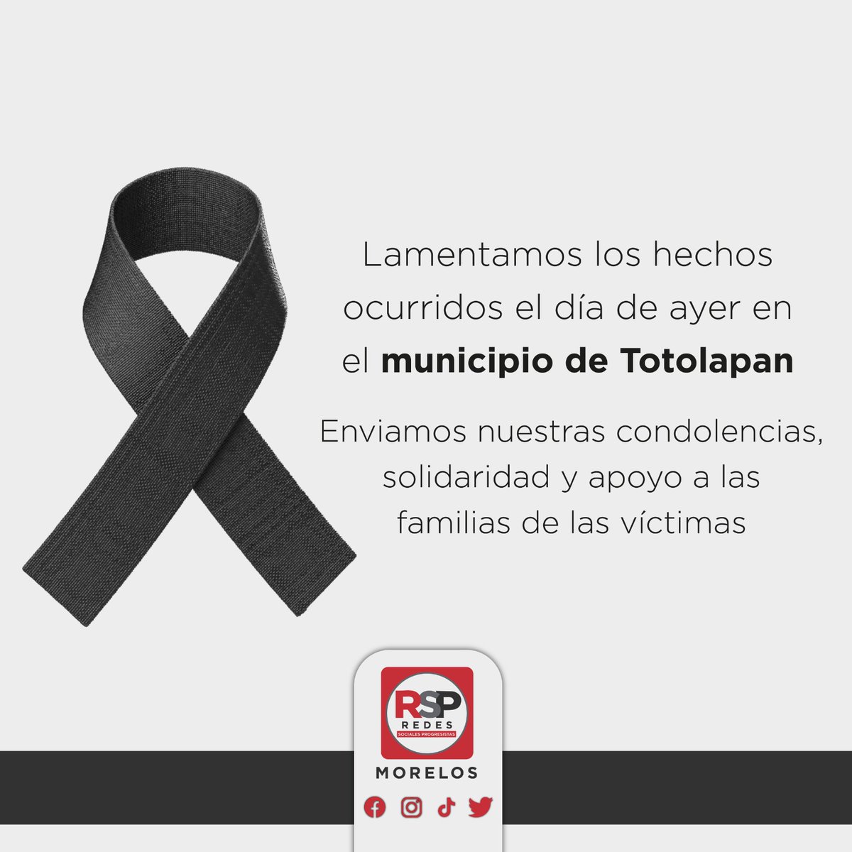 RSP_Mor's tweet photo. Una pérdida irreparable para la comunidad de Totolapan. Nuestras condolencias a las familias y amigos, descansen en Paz. 🙏

#YoSíSoyDeMorelos #RSPMORELOS #JuntosAdelante #Morelos #RSPTodosSomosUno https://t.co/RL2N87rC6a
