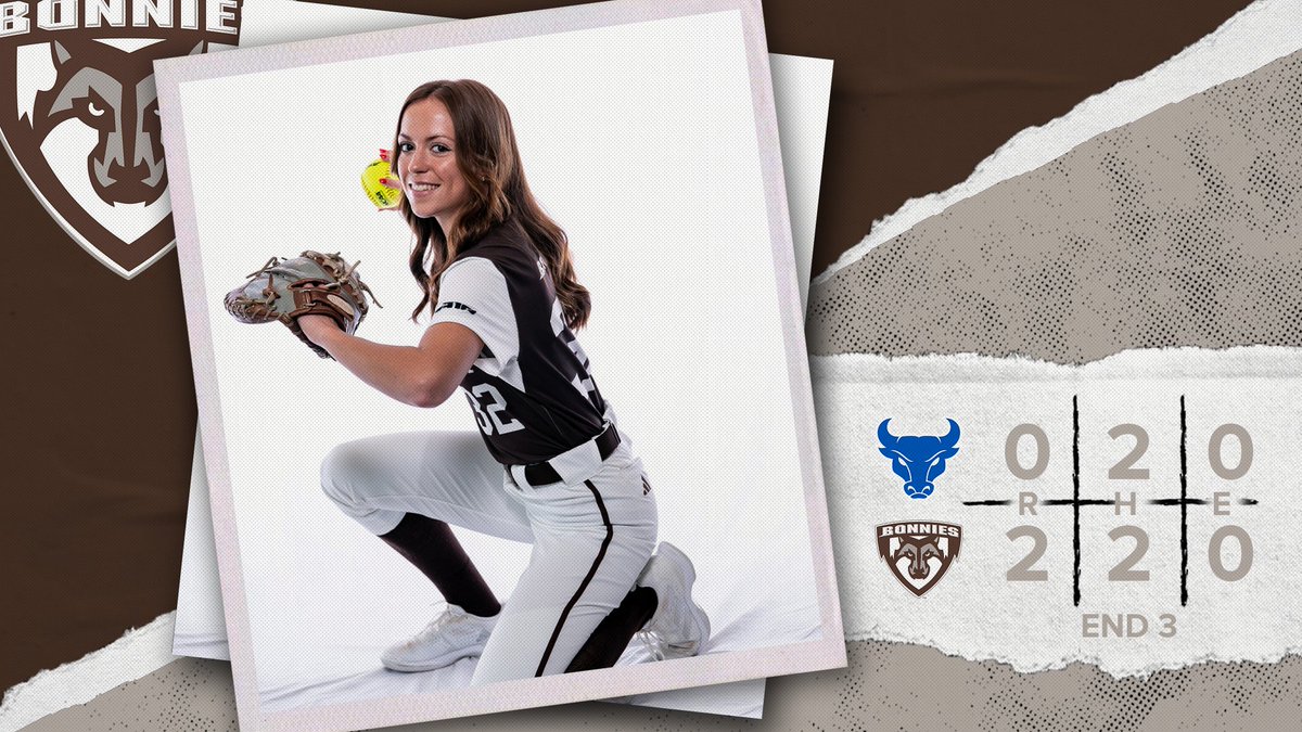 BonniesSoftball's tweet photo. END 3 | #Bonnies lead the Bulls by two after three full innings. https://t.co/jkOwpVfHCq