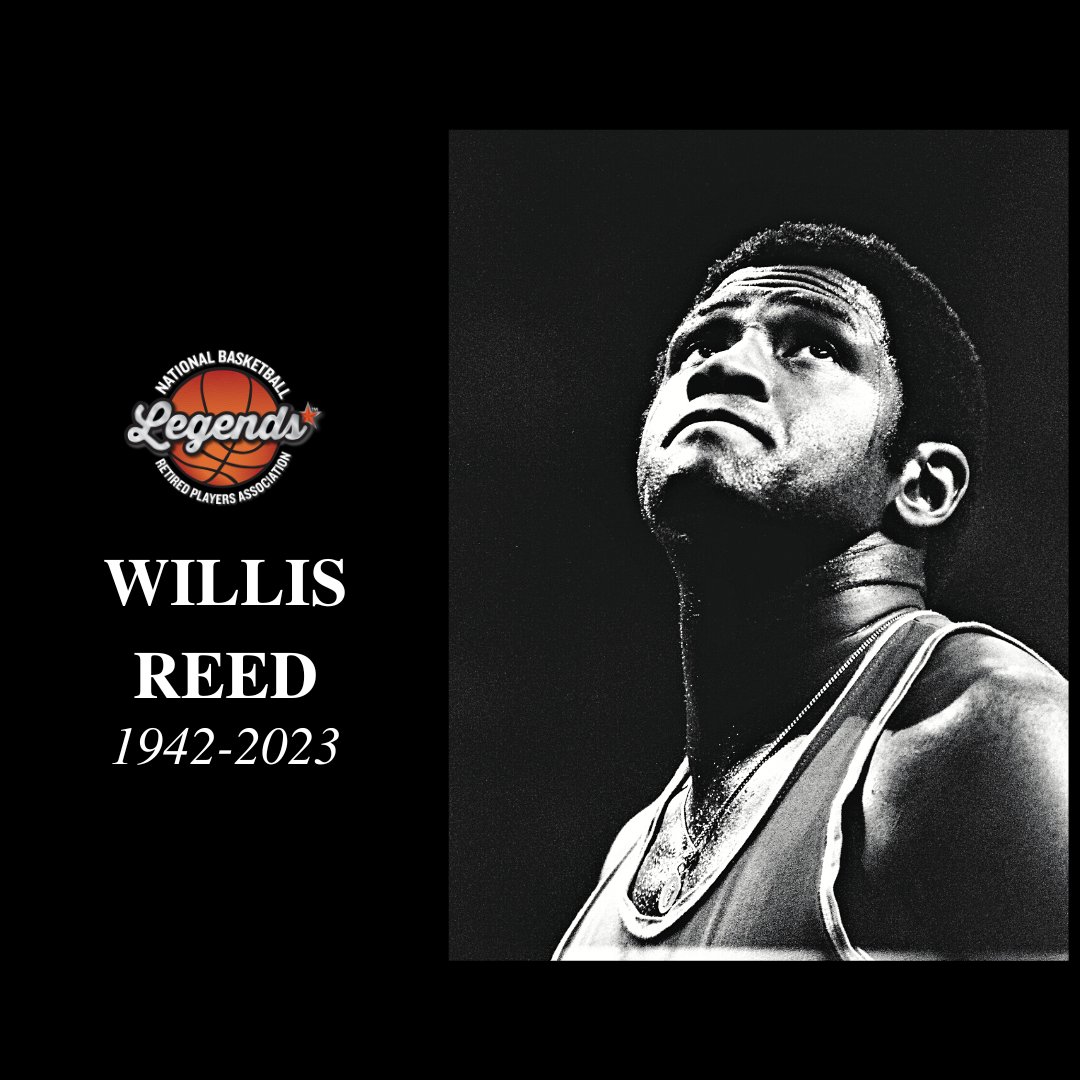 NBAalumni's tweet image. The basketball community has lost a Legend. Our hearts are with the family, friends and fans of Willis Reed.

#LegendsForever