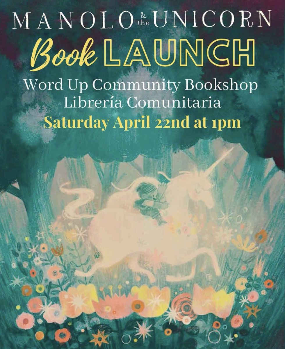 JackieKramer422's tweet photo. 4 weeks till 
MANOLO AND THE UNICORN Book Launch!

@JonahEKramer &amp; Me are thrilled to have you join us 
live @WordUpBooks on 4/22 1pm to celebrate all things magical &amp; extraordinary!

Including a read-aloud, fun craft, book signing &amp; some sweet swag to take home!

See you soon! https://t.co/oocYZOZmXm