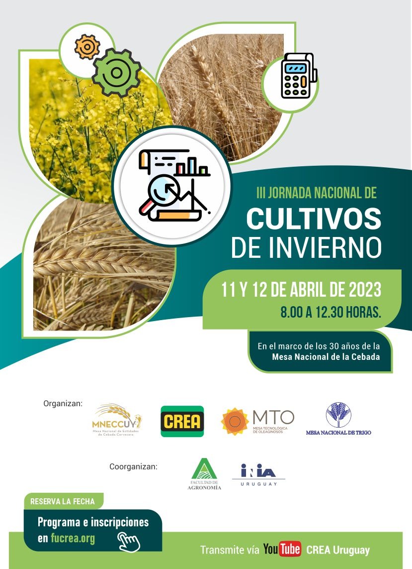✍️Vuelve la Jornada de Cultivos de Invierno, agenden las fechas! Los esperamos.🌾