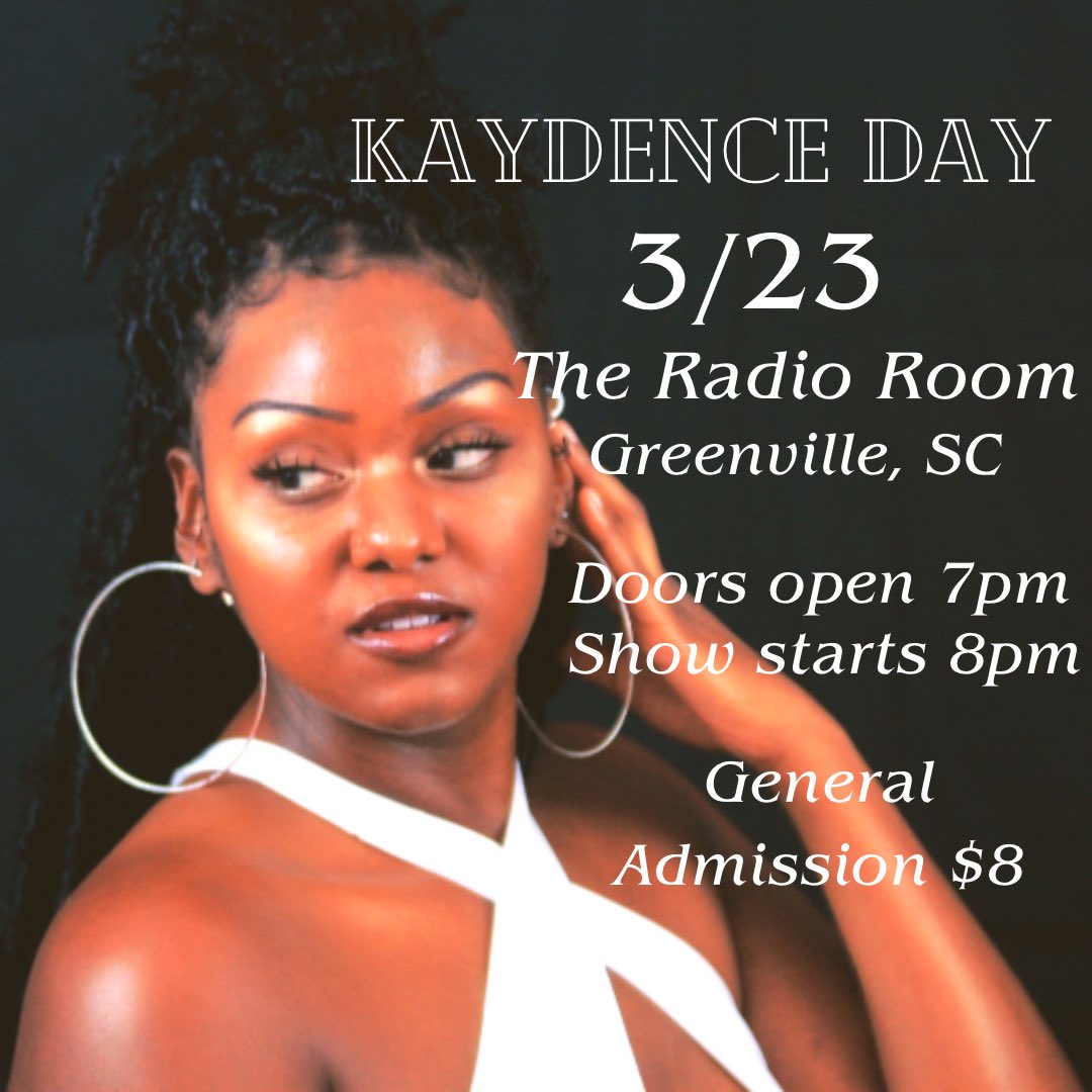 kaydenceday's tweet photo. If you’re in Greenville this Thursday, catch me and my friends at The Radio Room along with Leone Music and The KNGS!! Click the link below for tickets⬇️⬇️

https://t.co/Xu5vkqL1XC https://t.co/iti8336TQp