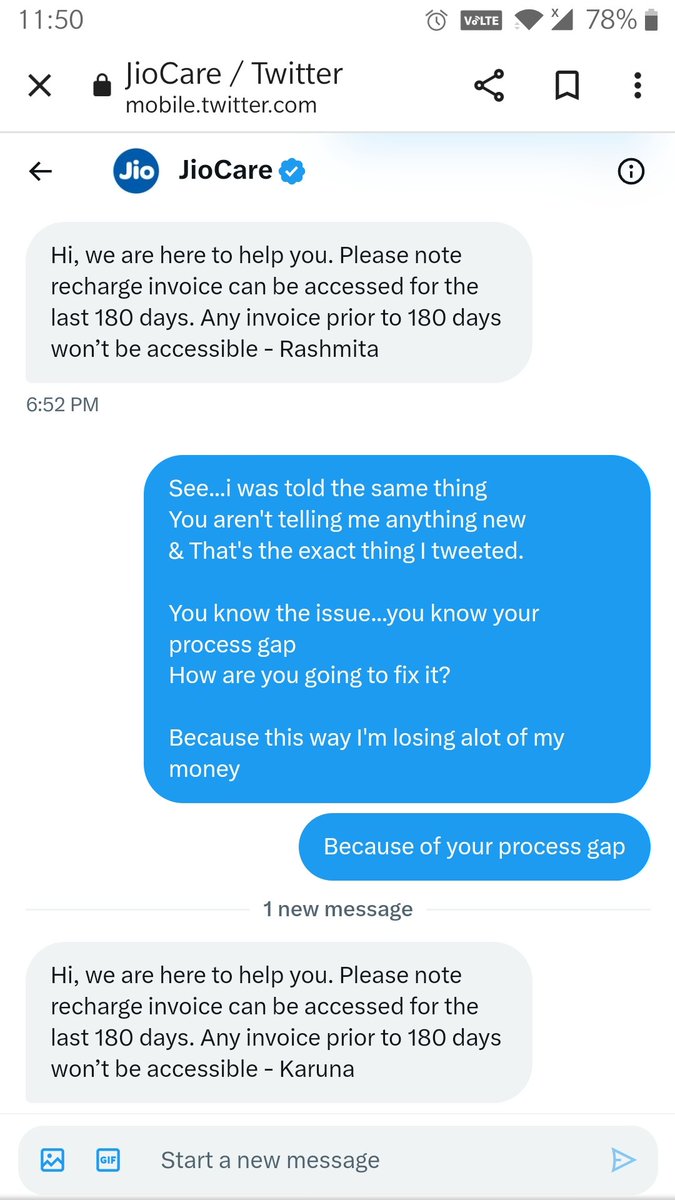 yadibaber's tweet photo. @JioCare This is some really great help &amp; amazing use of Ctrl C, Ctrl V.

Atleast read the previous msg before responding
#JioCare https://t.co/BMX3JjG1On
