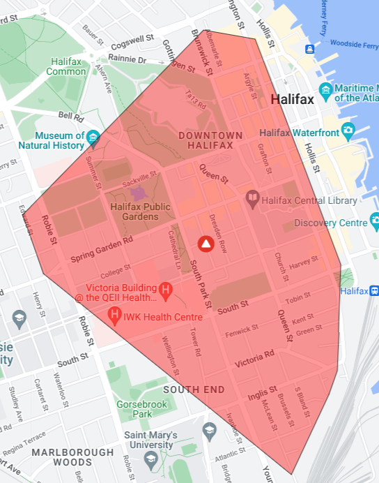 nspowerinc's tweet photo. Crews are responding to an outage affecting #HALIFAX including Downtown Halifax, including some office and apartment bldgs. near the Metro Centre, World Trade Centre and surrounding areas. Please visit https://t.co/cKMppFqg0n for updates and estimated time of restoration. https://t.co/A4kLzdeaXa
