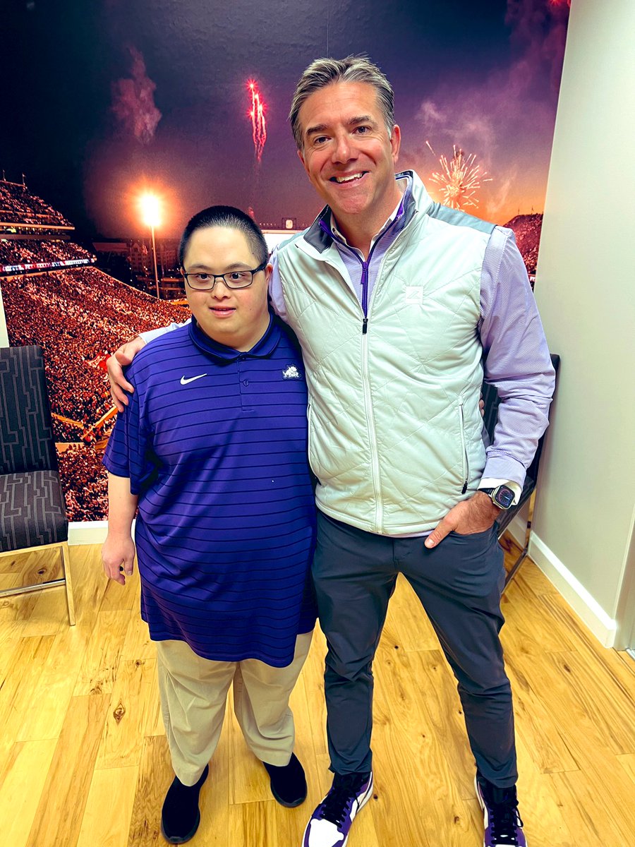 ColeG13's tweet photo. Proud to call this guy a @Learfield teammate every day of the week, but especially proud as we celebrate World Down Syndrome Day. To learn more, check out: https://t.co/zf0fVVU1ae 

Hey Jeffrey, way to rep the 🐸’s! https://t.co/N62lXxGArZ