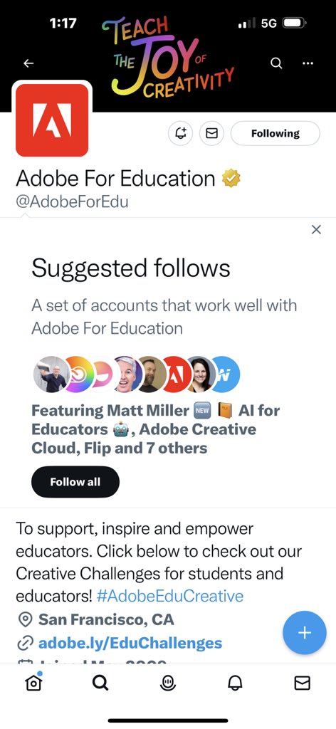 Task 1: <a href="/AdobeForEdu/">Adobe For Education</a> I'm ready to be inspired!@RRLearners  #RobinsonISD
#RISDIsibindi