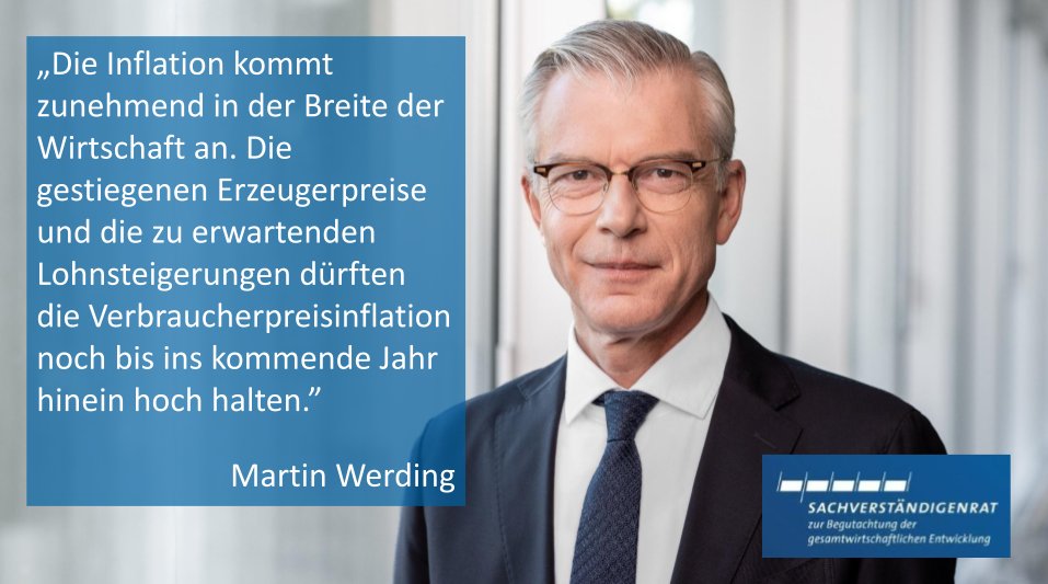 Sachverständigenrat Wirtschaft (@SVR_Wirtschaft) on Twitter photo 2023-03-22 09:15:00 Trotz der gesunkenen Großhandelspreise für #Energie dürfte der Anstieg der #Verbraucherpreise weiter hoch bleiben. @SVR_Wirtschaft rechnet mit einer #Inflationsrate von 6,6% im Jahr 2023 und 3,0% im Jahr 2024. #Konjunkturprognose @MartinWerding sachverstaendigenrat-wirtschaft.de/konjunkturprog… Trotz der gesunkenen Großhandelspreise für #Energie dürfte der Anstieg der #Verbraucherpreise weiter hoch bleiben. @SVR_Wirtschaft rechnet mit einer #Inflationsrate von 6,6% im Jahr 2023 und 3,0% im Jahr 2024. #Konjunkturprognose @MartinWerding sachverstaendigenrat-wirtschaft.de/konjunkturprog…