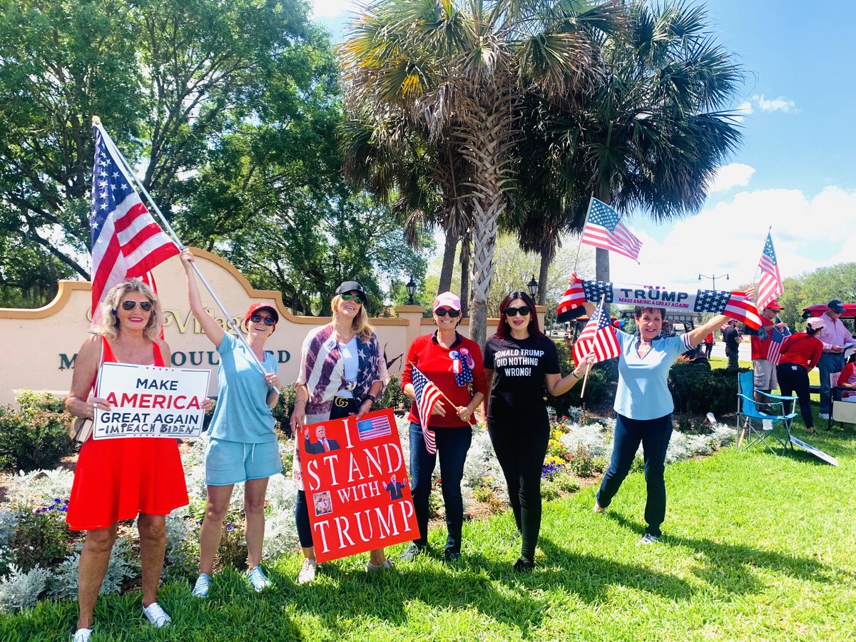 Having an AMAZING rally in support of President Donald Trump today in The Villages, Florida! So many people showed up to support the best president we have ever had!!! 

I’m out here wearing my DONALD TRUMP DID NOTHING WRONG shirt, and everyone LOVES it!! 🇺🇸 #MAGA #TRUMP2024