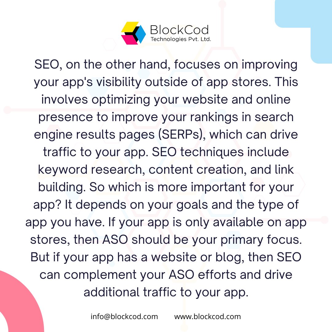BlockCod_Tech's tweet photo. ASO vs SEO
Follow @blockcod_tech for more
.
.
.
.
.
.
.
#blockcod #blockcodtechnologies #software #softwarecompany #itcompany #startup #company #information #facts #app #appdevelopment #helpful #news #technology #business #it #socialmedia #likesforlike #followforfollowback #seo https://t.co/Ka5LqC1Wvn
