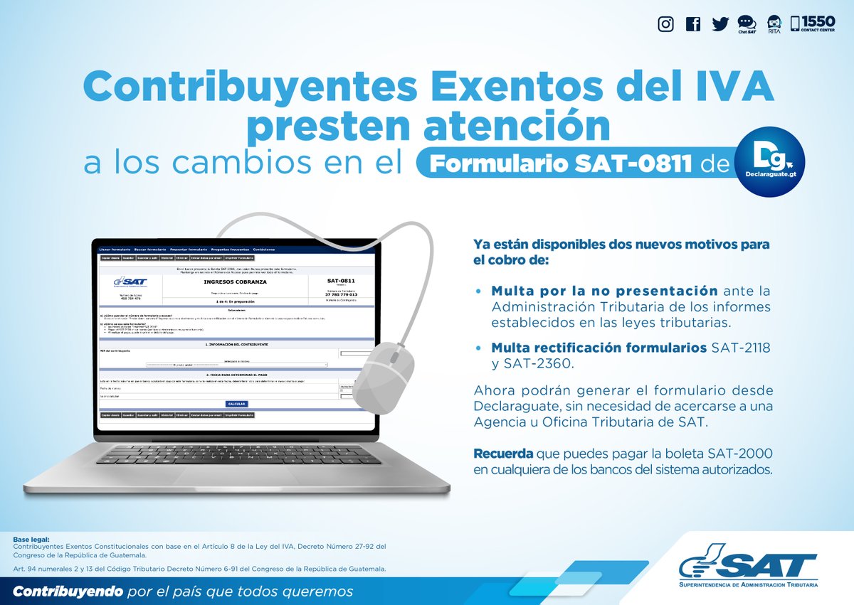 Sat guatemala on twitter presta atenci n a los cambios en el