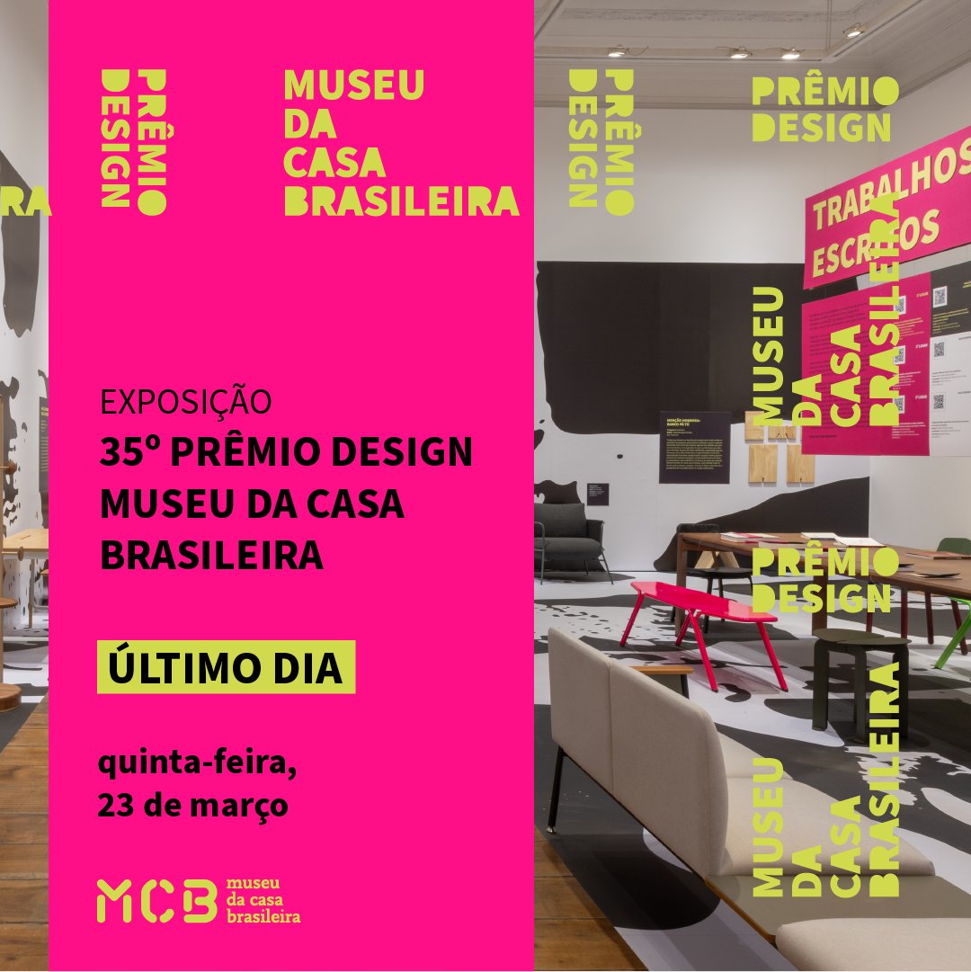 mcb_org's tweet photo. #ExposiçõesMCB: Amanhã é o último dia para você conhecer a exposição e os cartazes vencedores do ‘35° Prêmio Design MCB’. Na visita é possível conferir as peças premiadas e selecionadas pela comissão julgadora. https://t.co/NZof1WwAEc