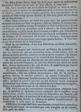 1792_1815's tweet photo. 21 mars 1793 Suite au rapport de Jean #Debry (député de l’Aisne) au nom du #Comité #Diplomatique, la #Convention décrète la formation dans chaque commune (ou sections) d’un comité de 12 citoyens chargé de la surveillance des étrangers. https://t.co/gjsFVKrILp