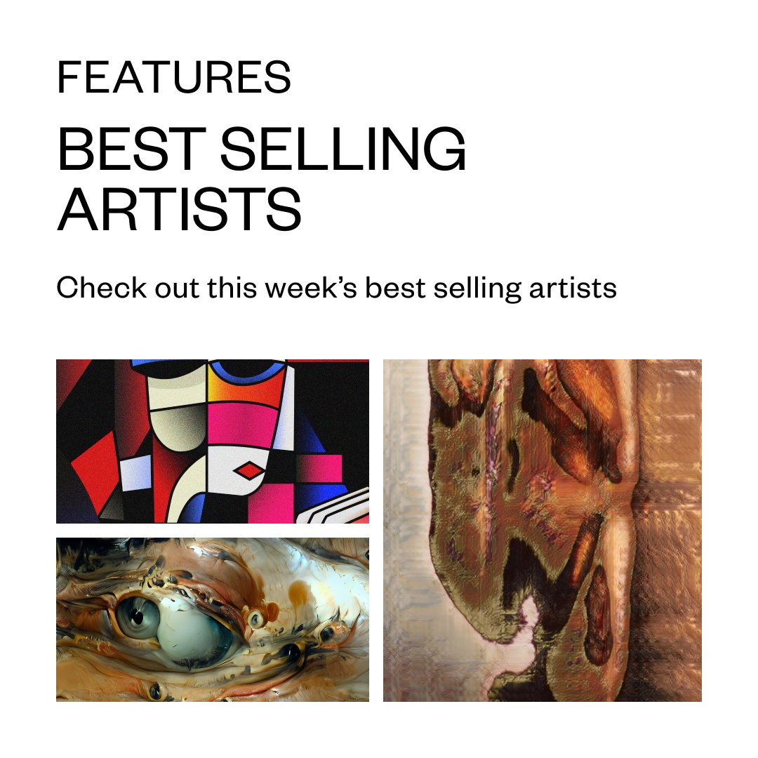 SuperRare (@superrare) on Twitter photo Check out the 10 best selling artists on SuperRare in the past week 💎
<a href="/videodrome/">Robbie Barrat</a> <a href="/bottoproject/">Botto</a> <a href="/ripcache/">ripcache</a> <a href="/MattKaneArtist/">MattKane.eth 🎨</a> <a href="/batzdu/">batzdu</a> <a href="/bongdoe/">doe</a> <a href="/csinclairart/">Sinclair</a> <a href="/Str4ngeThing/">Str4ngeThing</a> <a href="/SkiluxDesigns/">𝐒𝐤𝐢𝐥𝐮𝐱</a> <a href="/jake_inez/">Jake Inez</a>
superrare.com/features/best-… Check out the 10 best selling artists on SuperRare in the past week 💎
<a href="/videodrome/">Robbie Barrat</a> <a href="/bottoproject/">Botto</a> <a href="/ripcache/">ripcache</a> <a href="/MattKaneArtist/">MattKane.eth 🎨</a> <a href="/batzdu/">batzdu</a> <a href="/bongdoe/">doe</a> <a href="/csinclairart/">Sinclair</a> <a href="/Str4ngeThing/">Str4ngeThing</a> <a href="/SkiluxDesigns/">𝐒𝐤𝐢𝐥𝐮𝐱</a> <a href="/jake_inez/">Jake Inez</a>
superrare.com/features/best-…
