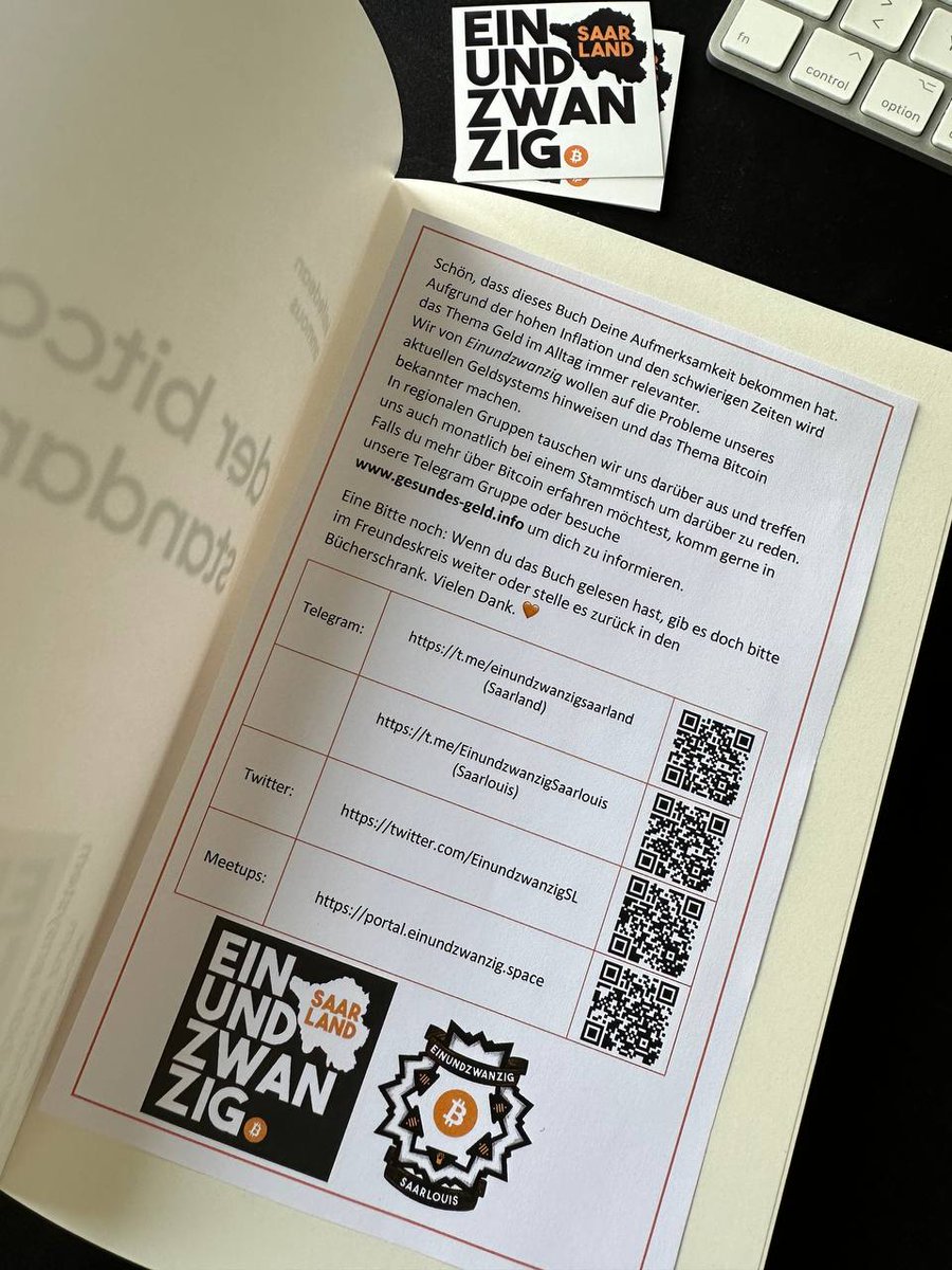 Ein weiteres Buch ist nun in einem Bücherschrank in Saarwellingen untergekommen. 
Das Buch wurde natürlich vorher mit ein paar Sticker und einem Buchinlay gepimpt. 😎

Vielen Dank an <a href="/aprycotmedia/">Aprycot Media 📚</a> &amp; <a href="/coinfinity/">Coinfinity</a>

#SaarPlebs
#Bitcoin 
#BitcoinBookchain
#BringingBitcoinToThePeople
