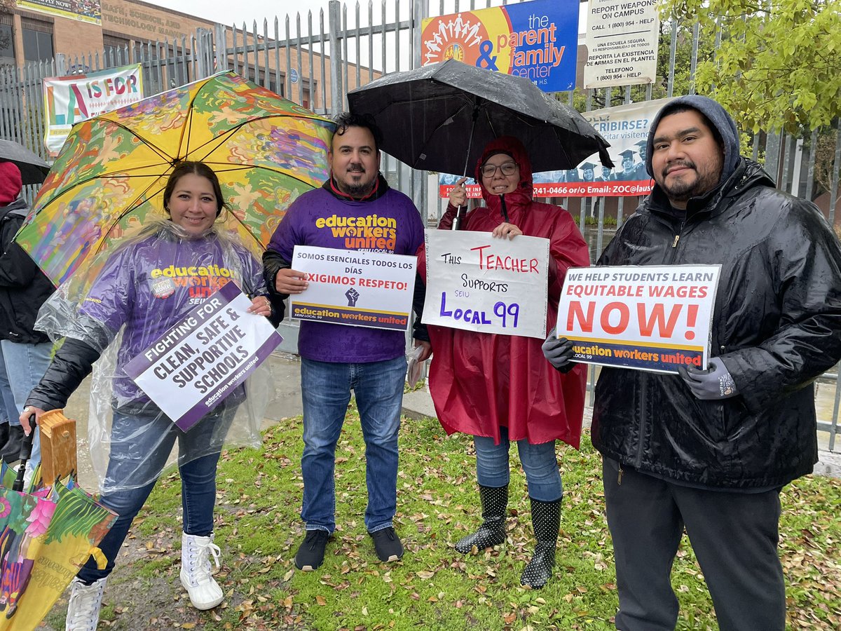 April Verrett (@seiupres) on Twitter photo Solidarity with 60,000 #LAUSD bus drivers, teaching aides, cafeteria workers, educators and other <a href="/LASchools/">Los Angeles Unified</a> workers who ALL should be treated with dignity through better wages, more hours and respect on the job! They are on STRIKE, and we stand with them. <a href="/SEIULocal99/">SEIU Local 99</a> @UTLANow Solidarity with 60,000 #LAUSD bus drivers, teaching aides, cafeteria workers, educators and other <a href="/LASchools/">Los Angeles Unified</a> workers who ALL should be treated with dignity through better wages, more hours and respect on the job! They are on STRIKE, and we stand with them. <a href="/SEIULocal99/">SEIU Local 99</a> @UTLANow