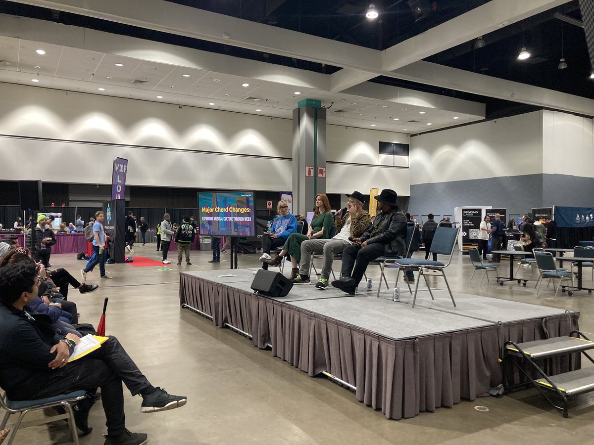 This is the music panel to catch: Expanding Musical Culture Through Web3!

<a href="/nadya_rousseau/">Nadya Rousseau</a>
@ShannonHerber 
<a href="/SpottieWiFi/">Spottie 🛜</a> 
And <a href="/BrandonTatumEsq/">Brandon Tatum, Esq.</a> 

How can artists super serve their fans?

Wallet metadata and direct fan interaction may be the key.