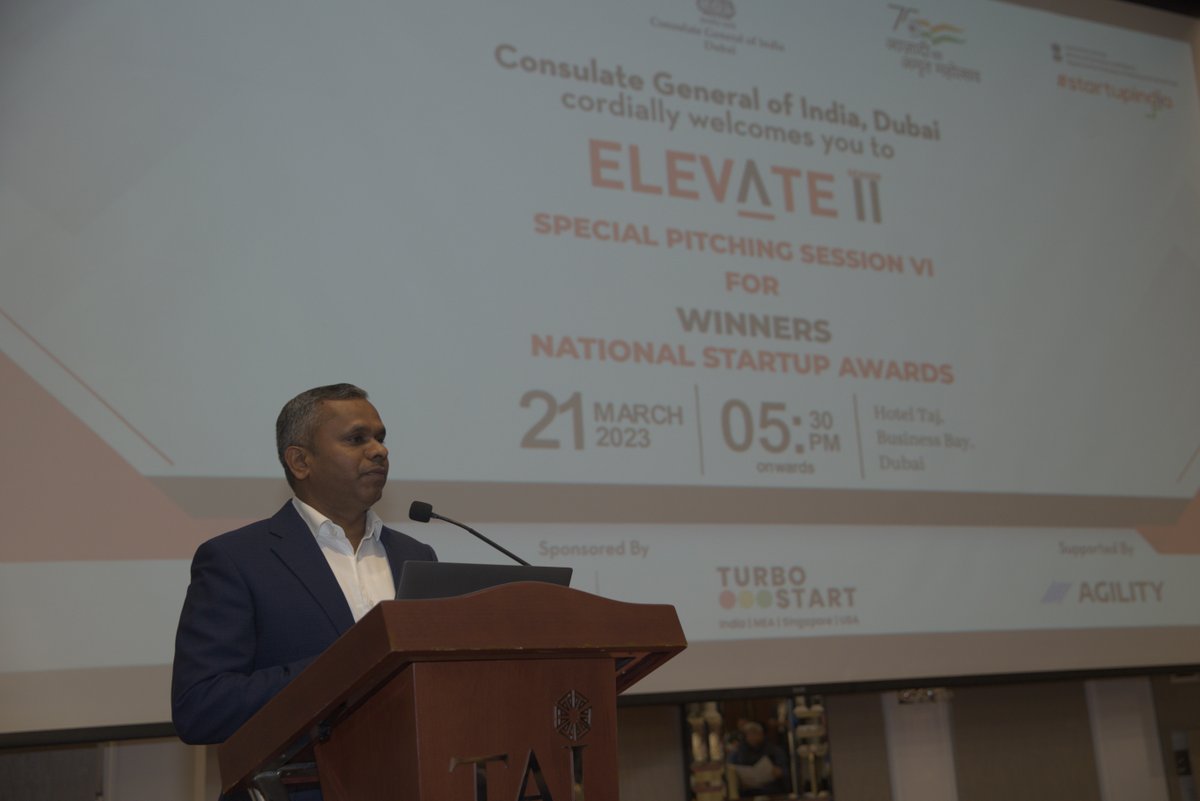 DDIndialive's tweet photo. Twenty sixth edition of ‘Elevate’ was held in Dubai on Tuesday.

The six startups who participated in today’s elevate session were winners of National Startup Awards 2022

@cgidubai https://t.co/tlYJ7SdhO9