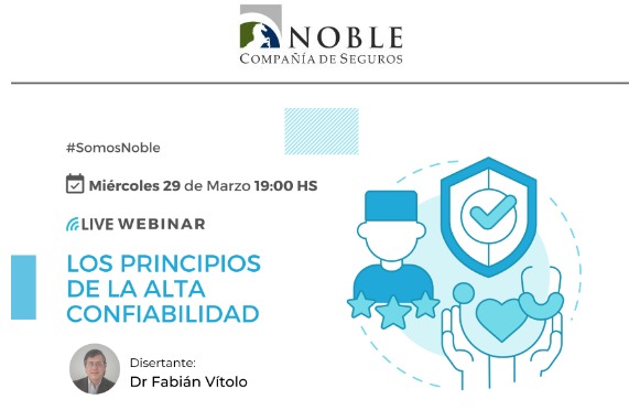 garciadaniela's tweet photo. WEBINAR 📌Miércoles 29 de Marzo19:00 hs 
Seguridad del Paciente: Los principios de la alta confiabilidad
✅ Inscripción sin costo aquí 👉 https://t.co/iXR4FQNB5Q

DISERTANTE: Dr. Fabián Vítolo
Noble Compañía de Seguros S.A. https://t.co/vax7upaTOR