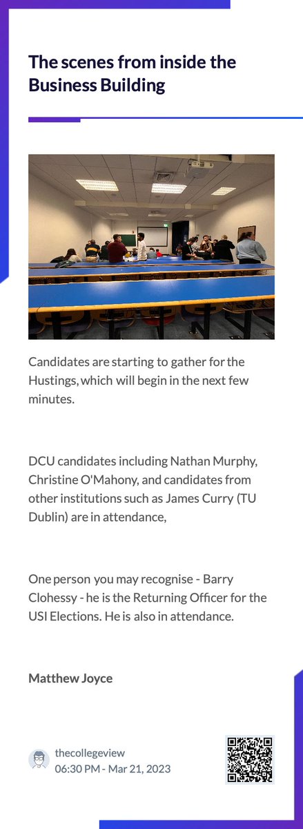 The College View tweet media