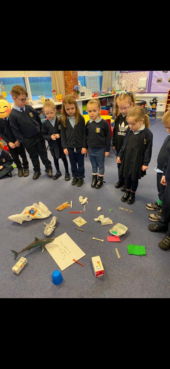 StJosephsWDC's tweet image. P1&2 were shocked to discover a mess in our sunshine room today… there was rubbish everywhere! There was also a shark and a mysterious letter… 🤔#problembasedlearning @SingleStepsBlog