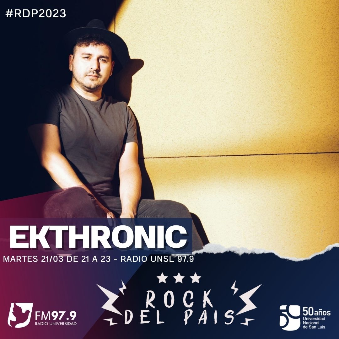 RockdelPaisSL's tweet photo. Este 21/03 de 21 a 23 hs en ROCK DEL PAIS en @unslradio 
Entrevistamos a @Ekhtronic  
 
Con la conducción y producción de Danny Cayuman 
escucha la nota en https://t.co/MouTHmQOqM https://t.co/yb7ipw6rFm