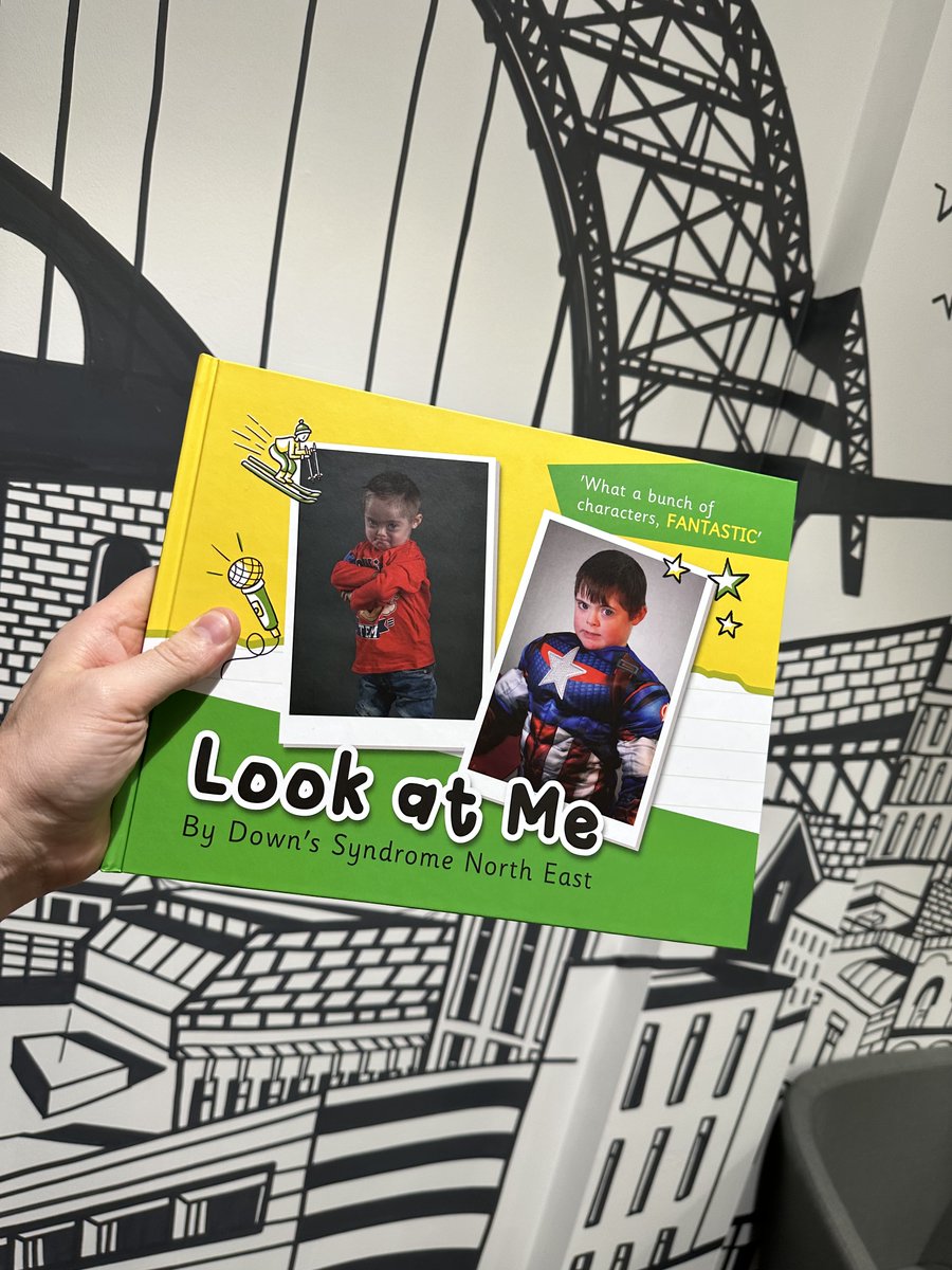 In readiness for today’s #DownSyndromeDay we had a visit from Alexandra on behalf of <a href="/DSNEinfo/">Down's Syndrome NE</a> to present us with their ‘Look at Me’ book (featuring our own Archie)! #SEND #bemore