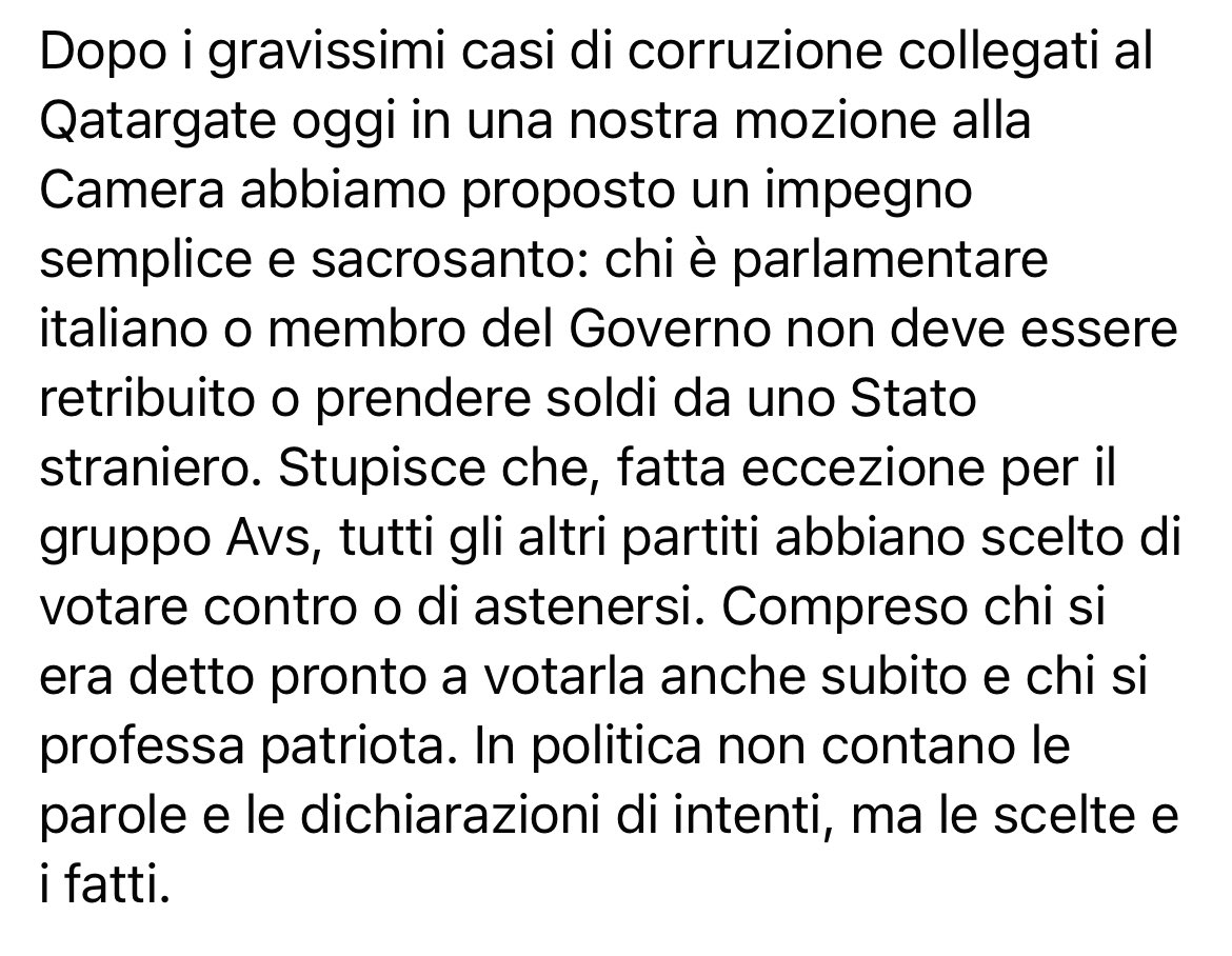 In politica non contano le parole e le dichiarazioni di intenti, ma le scelte e i fatti.