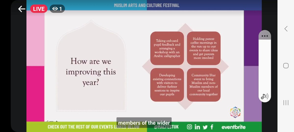 MACFESTUK's tweet photo. #macfest2023 - happening now -  Kirsty Swift from @FreeholdC
is sharing what they celebrated in the past and in the future -  #heritage in the #community 
@hopwoodhall
@QaisraShahraz
#SpreadHoneyNotHate
@AGGSchool
@TraffordCollege 
@CheadleCollege 
@stock_college 
@AndrewNowell_ 
@MACFESTUK