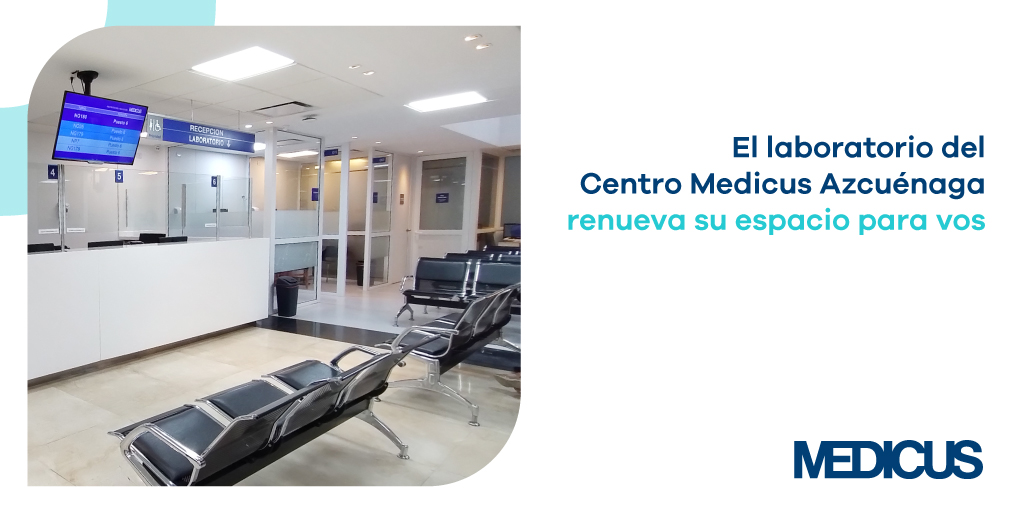 #MedicusTeInforma

Trasladamos el laboratorio del Centro Medicus Azcuénaga a la planta baja para garantizarte un servicio más ágil, también ampliamos los boxes para brindarte una mejor atención.

📍 Encontrá el acceso exclusivo en Paraguay 2331 - CABA.

#SabemosComoCuidarte