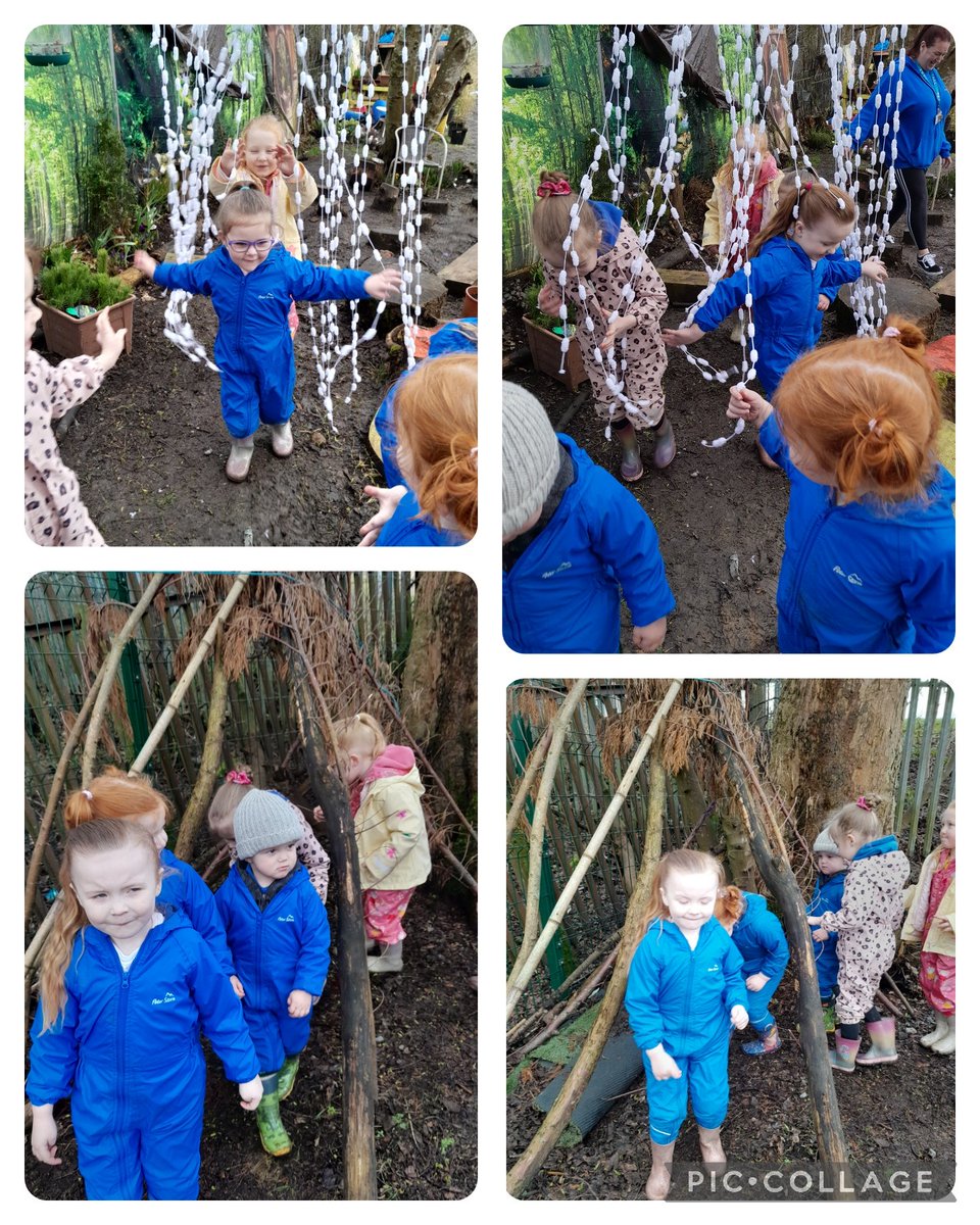 Suzieq1402's tweet photo. The scene was set at @FARE_Scotland LCAllotment for our #fareplaynursery .Through the long grass, the river,the mud,the forest, the snowstorm &amp; cave. We're Going On A Bear Hunt. @RHSSchools @Jimmy_FARE @GlasgowNurture @CultivationSt https://t.co/LHdTPy3lP8