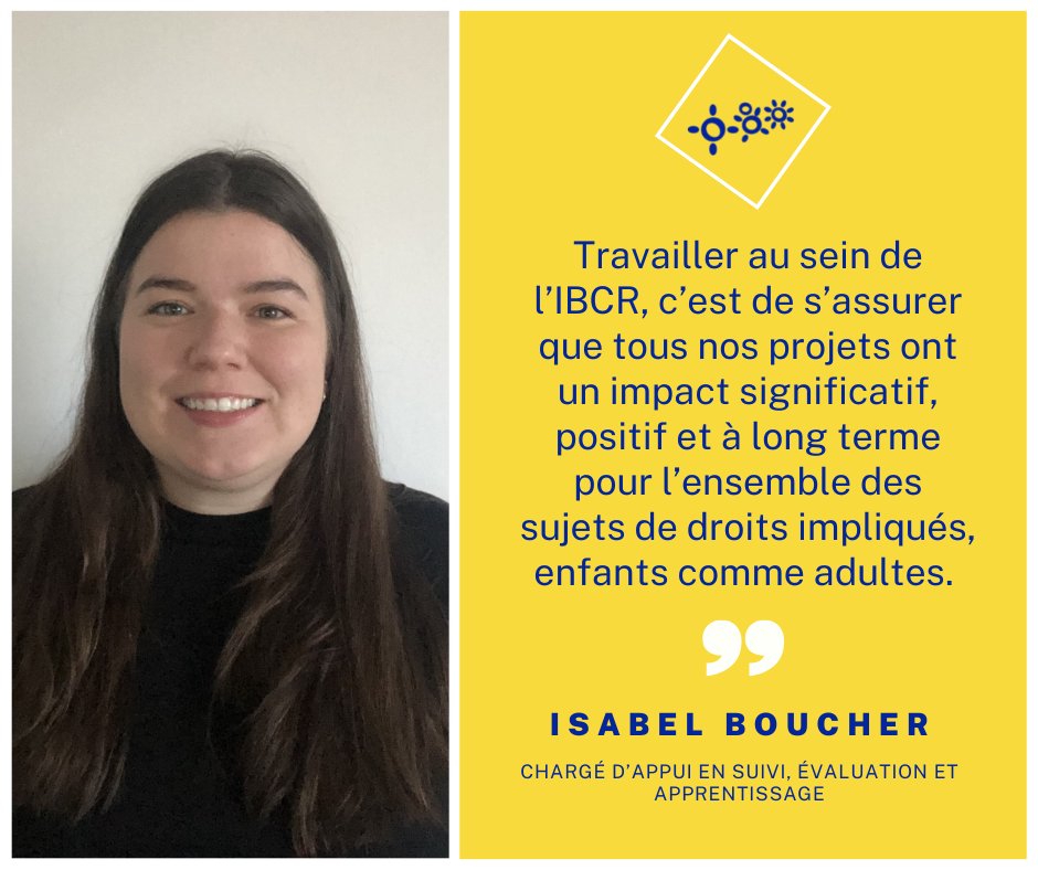 ✨ Rencontrez l'équipe | Isabel Boucher !   

🥳 C’est avec enthousiasme qu’Isabel a rejoint l’IBCR pour continuer à œuvrer dans le domaine du développement international et de la protection de l’enfant.   

Retrouvez sa biographie complète ici  👉
bit.ly/3TjpsRh