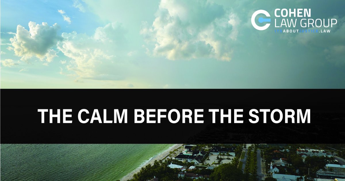 If you are wondering what steps, you should take with your house to prepare for possible storm damage read more here: itsaboutjustice.law/the-calm-befor…  👨‍⚖️ ⚖️ #cohenlawgroup #clg #itsaboutjusticelaw