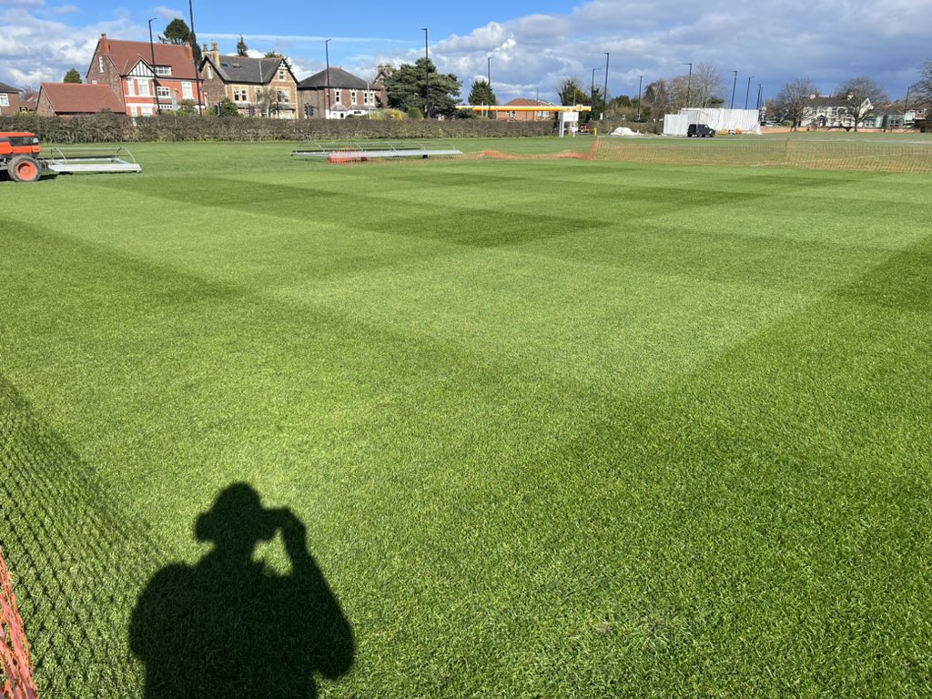 Got the cylinder mower out for the first time this year to get some satisfaction in the job after all this wet weather recently #groundsweek @thegma_ <a href="/Timperley_CC/">TimperleyCricketClub</a> <a href="/TimperleySports/">TimperleySportsClub</a> <a href="/CheshireCB/">Cheshire Cricket Board</a>