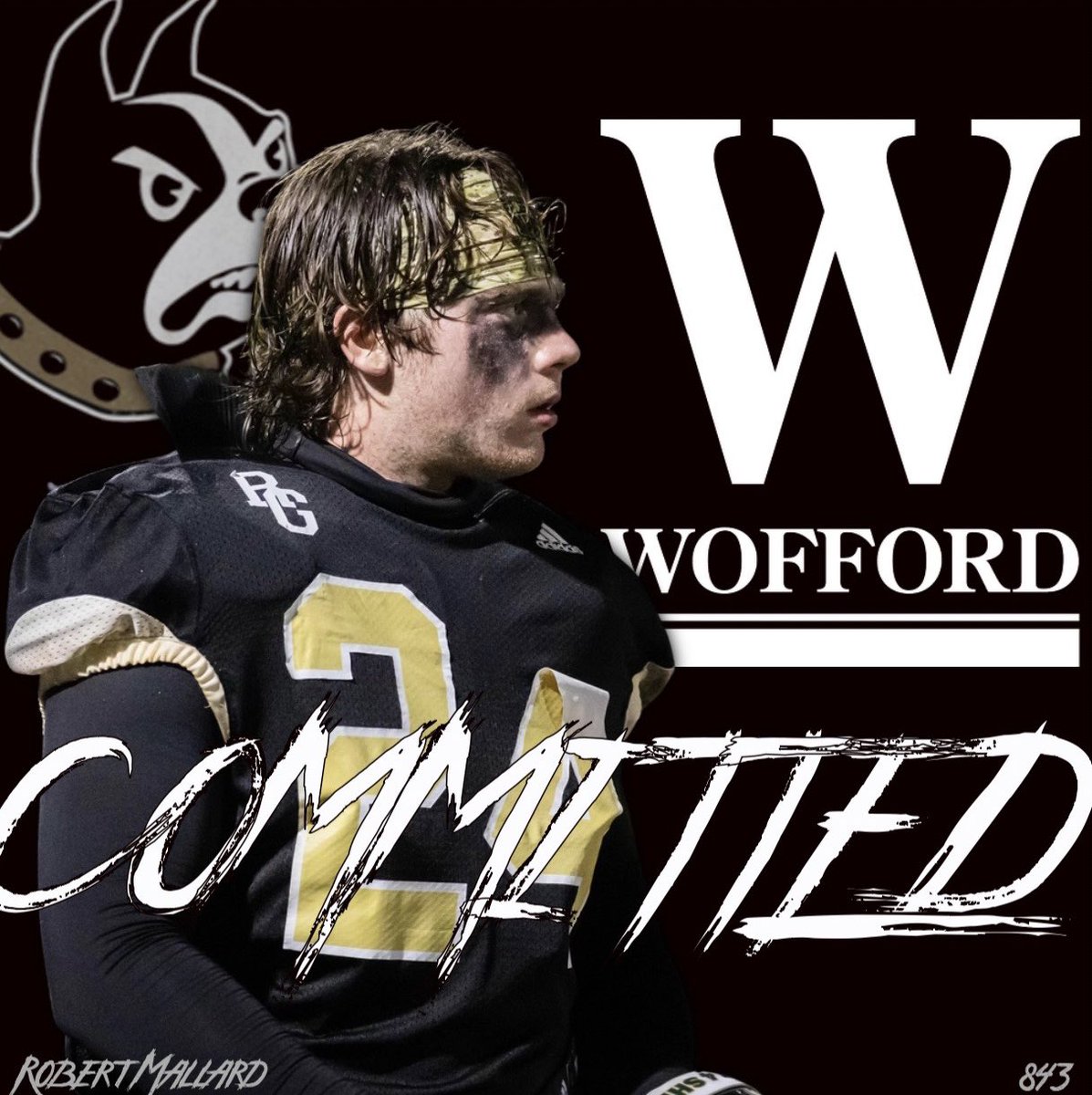 rmalllard's tweet photo. Blessed to announce my commitment to Wofford! @coachdtwhite @coachBuckhalter @coach_Coop42 @CoachAWarwick #AGTG https://t.co/K7Y5tFJVAG