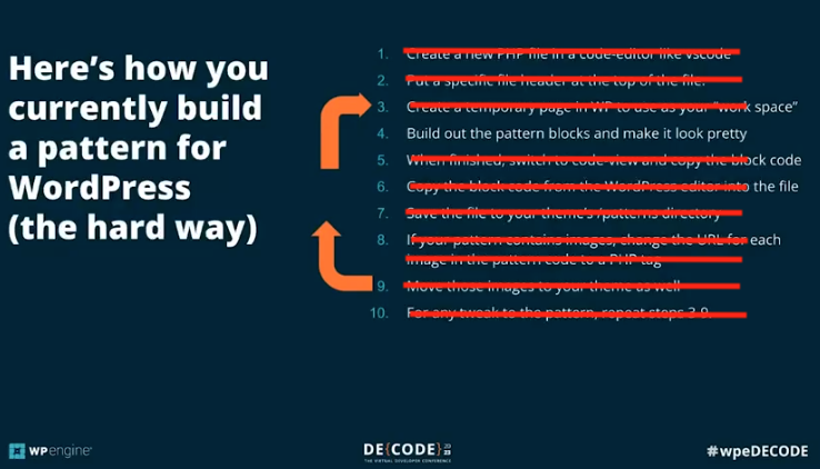 jeremypollock's tweet photo. And how a developer's life can change with the new #WordPress Pattern Manager plugin from @wpengine!
#SmarterWayToWordPress https://t.co/wezwdpotwC