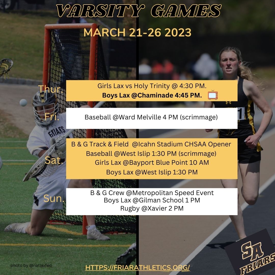 St. Anthony's Friars on Twitter "Another big match up for the 2